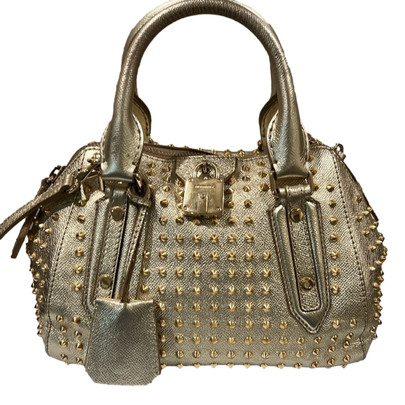 Burberry Handbags - Burberry Gold Studded Blaze Handle Bag Handbag with Strap